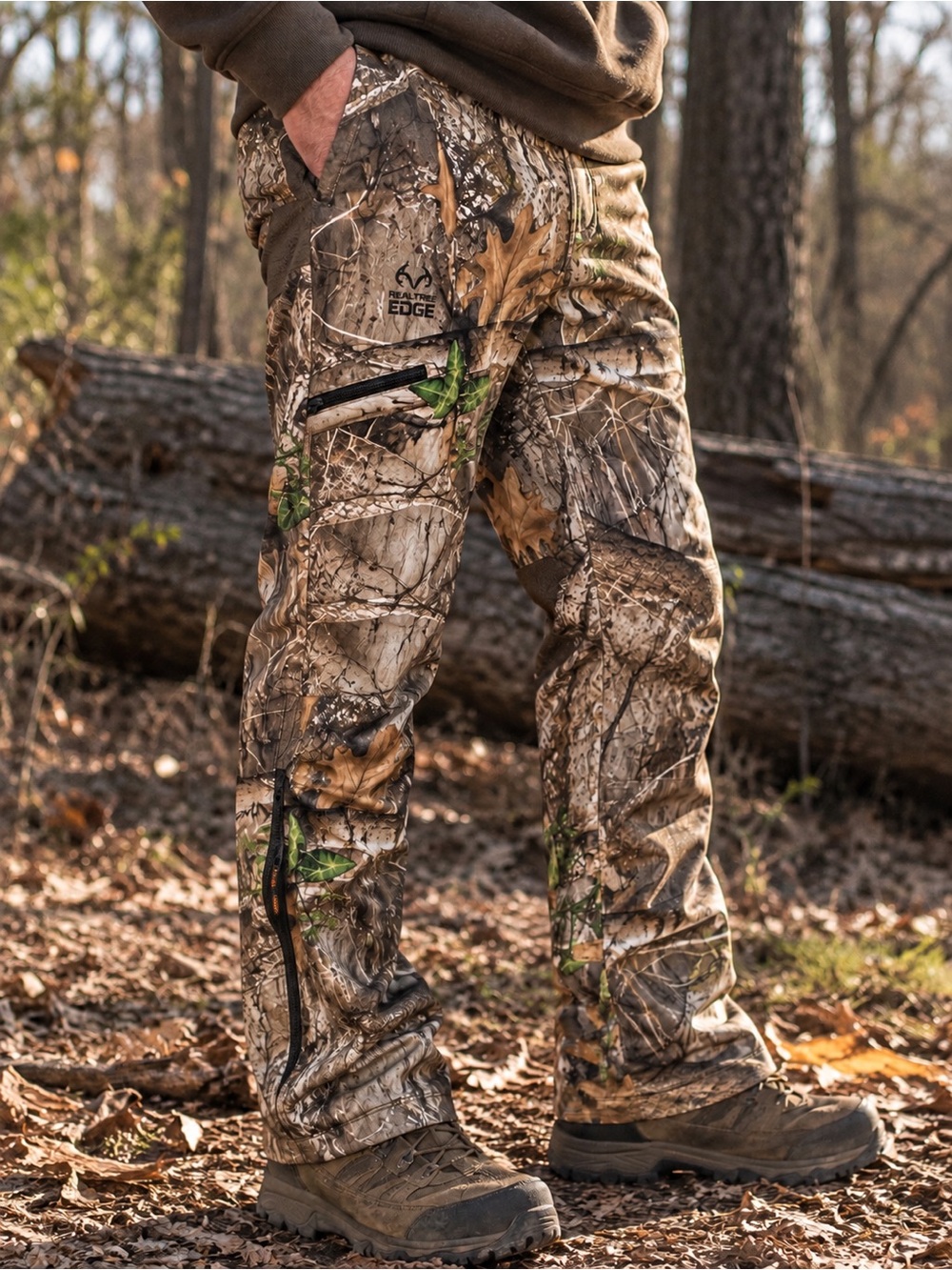 Realtree Edge Men's Camo Cargo Pants - Brown & Green